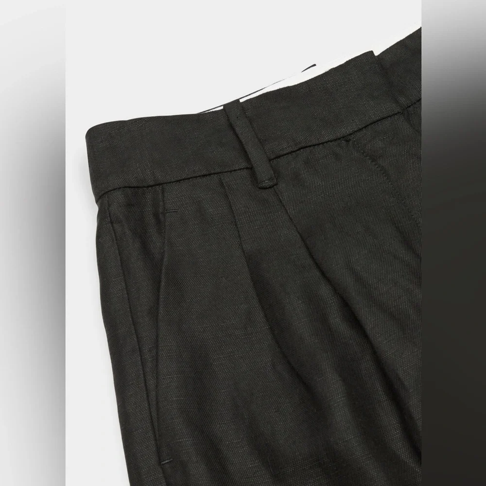 Aritzia x Wilfred The Effortless Pant- Linen High-waisted wide-leg linen pants